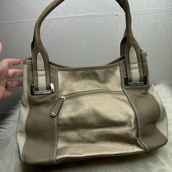 Tignanello Bronze Shoulder Bag w/ pouch - Picture 6 of 16